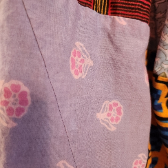 HANDCRAFTED ARTISAN SANTE FE HIPPIE FESTIVAL HAREM WIDE LEG PATCHWORK PANT MED - Picture 5 of 9